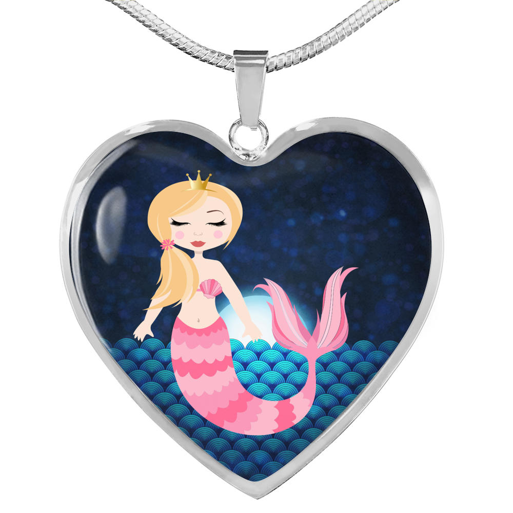 Mermaid Necklace - Heart Pendant #102 | Mermaid Gifts for 