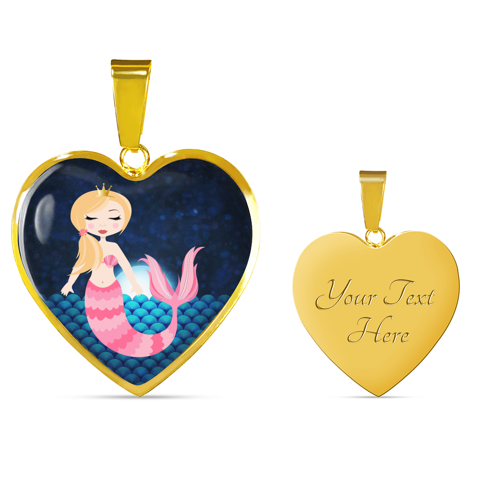 Mermaid Necklace - Heart Pendant #102 | Mermaid Gifts for 