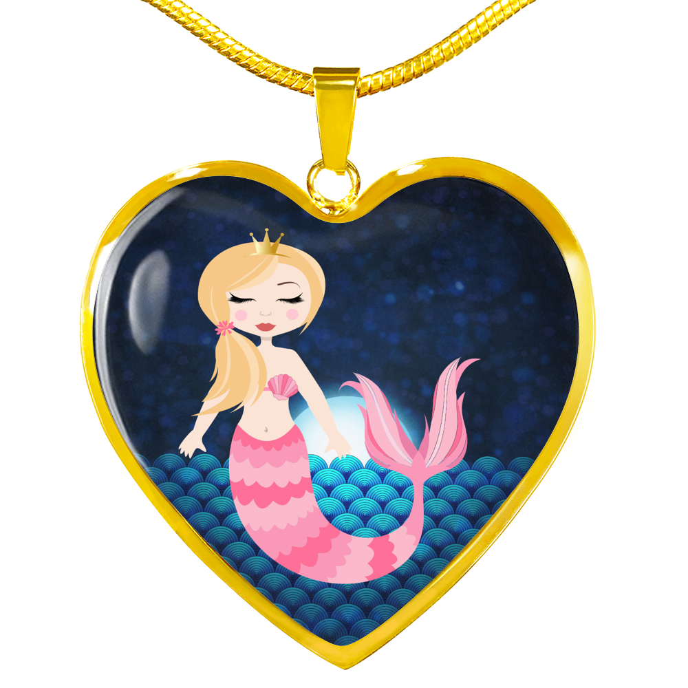 Mermaid Necklace - Heart Pendant #102 | Mermaid Gifts for 