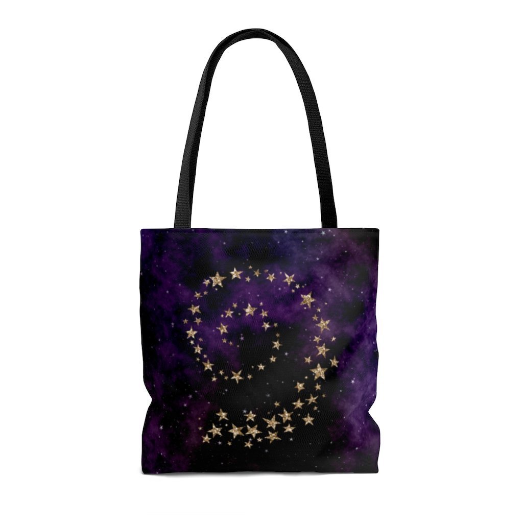 Premium Polyester Tote Bag - Galaxy #100 Swirl Stars | Small