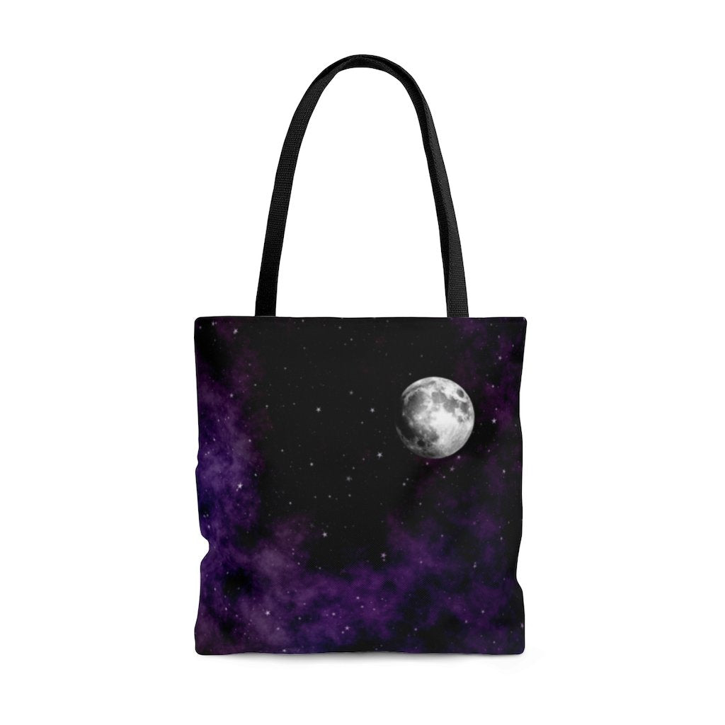 Premium Polyester Tote Bag - Moon Phases #100 Galaxy 