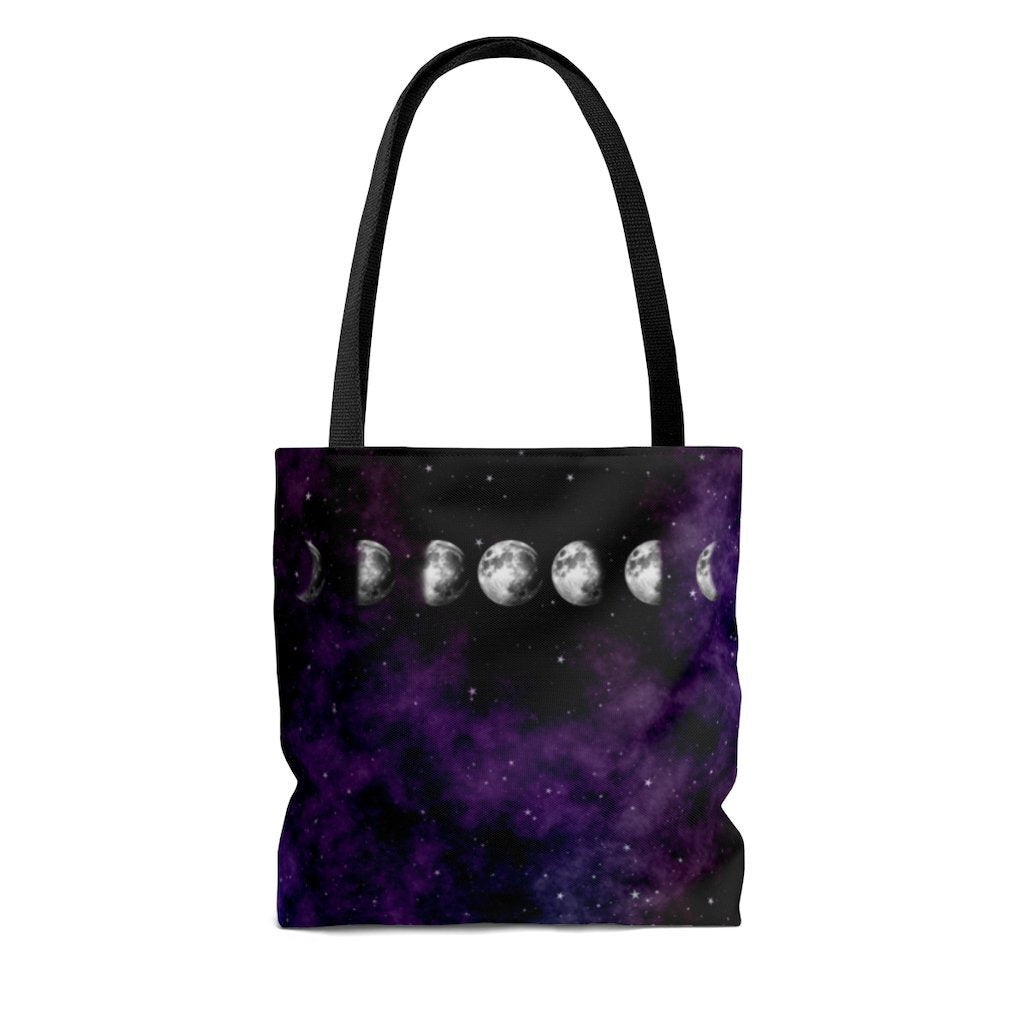 Premium Polyester Tote Bag - Moon Phases #100 Galaxy 