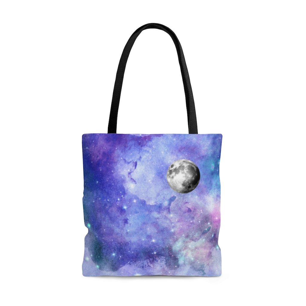 Premium Polyester Tote Bag - Moon Phases #101 Galaxy 