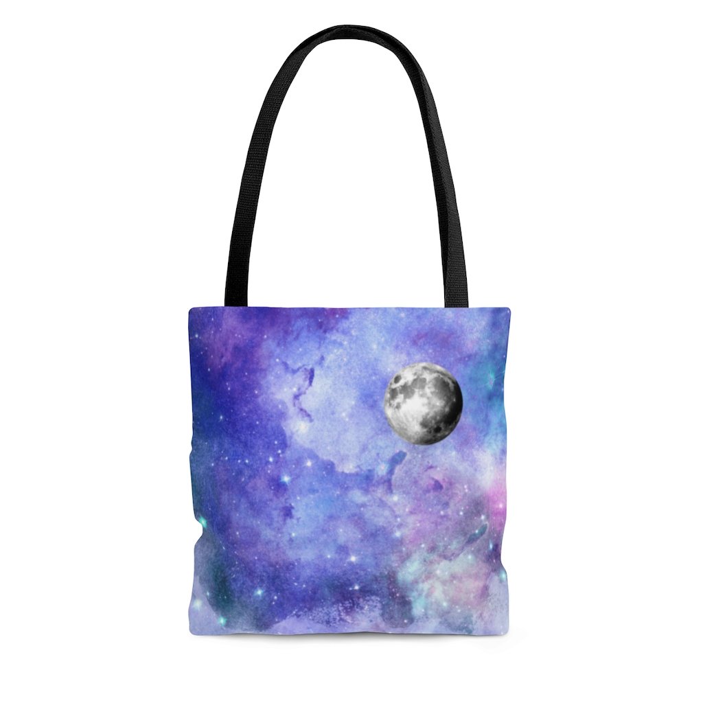 Premium Polyester Tote Bag - Moon Phases #101 Galaxy 