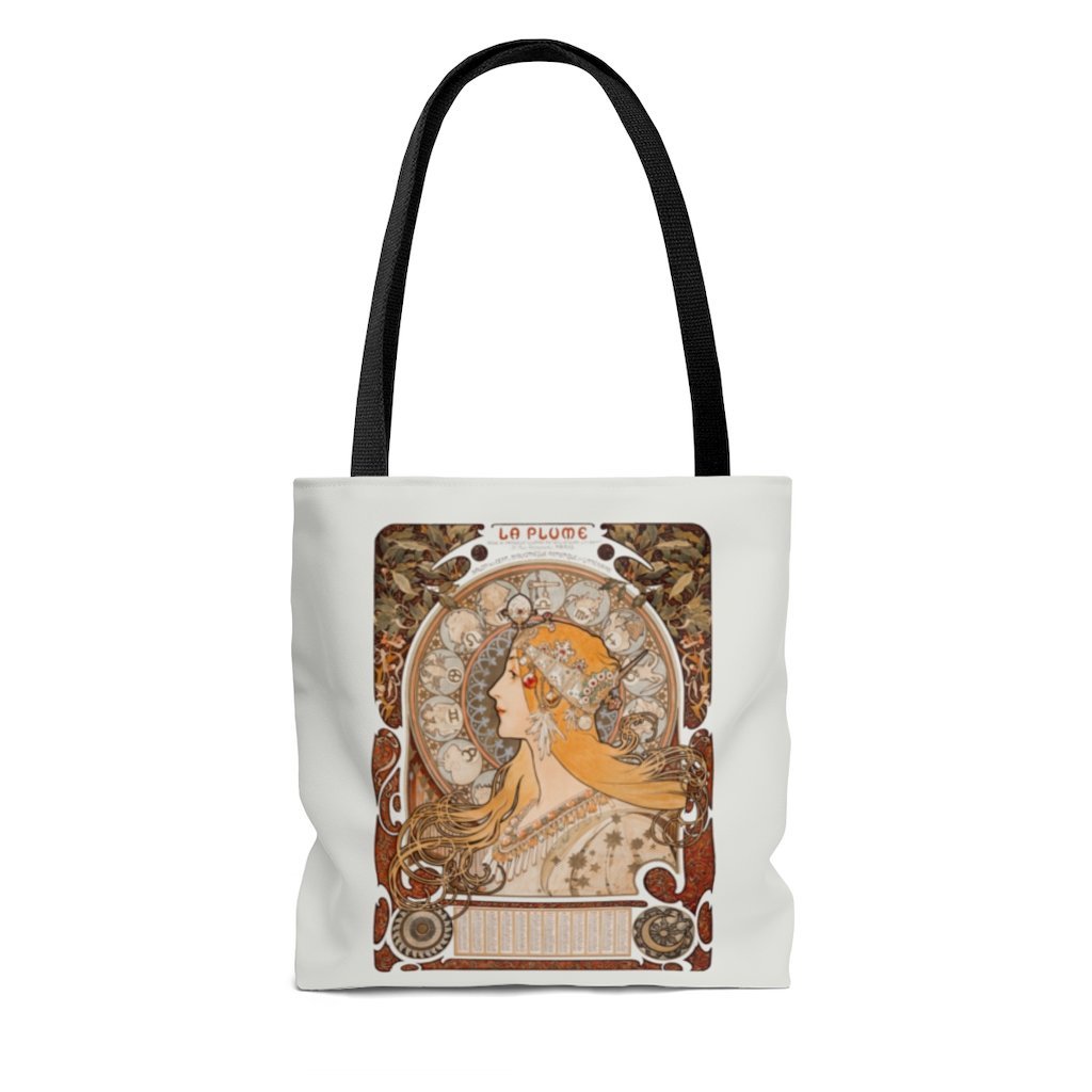 Premium Polyester Tote Bag - Vintage Art #102 Zodiaque | 