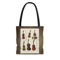 Premium Polyester Tote Bag - Vintage Art #201 Antique Music 