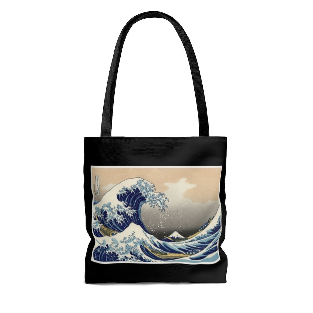 Premium Polyester Tote Bag - Vintage Art #302 The Great Wave
