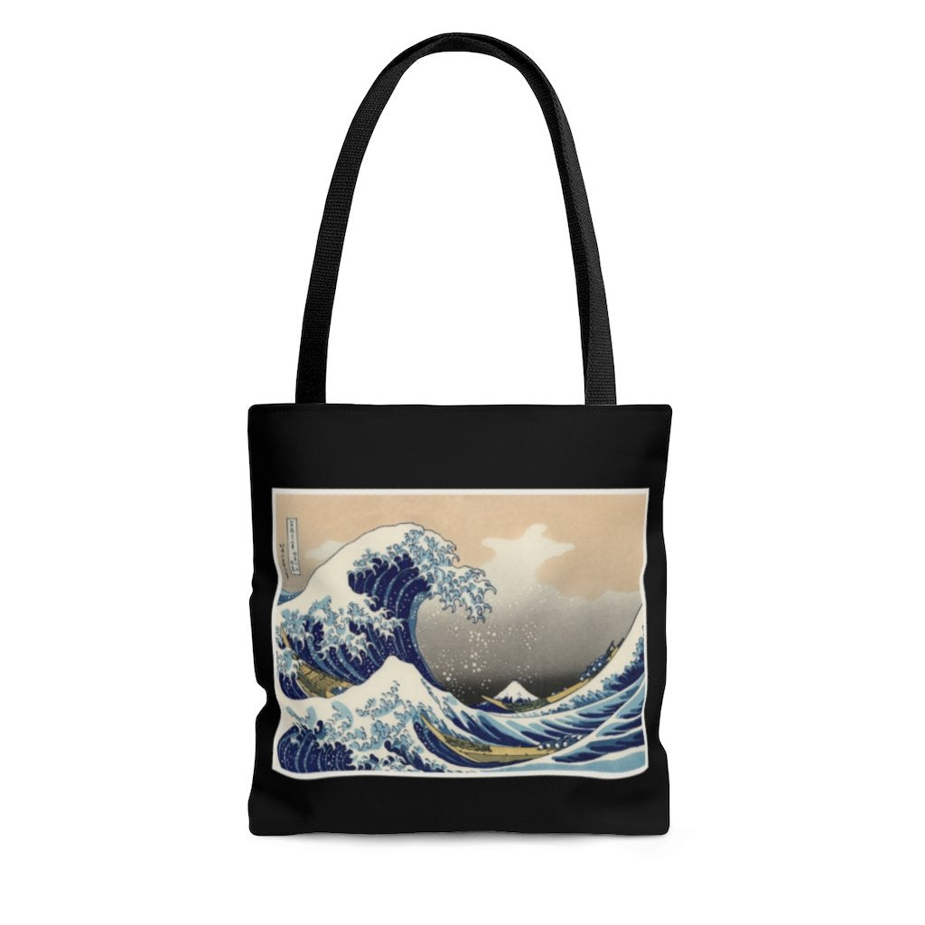 Premium Polyester Tote Bag - Vintage Art #302 The Great Wave