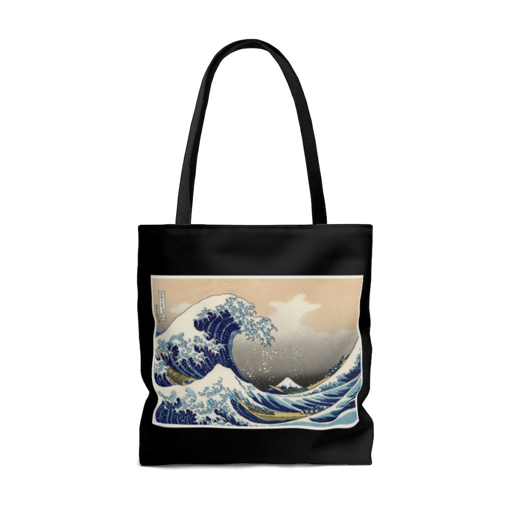 Premium Polyester Tote Bag - Vintage Art #302 The Great Wave