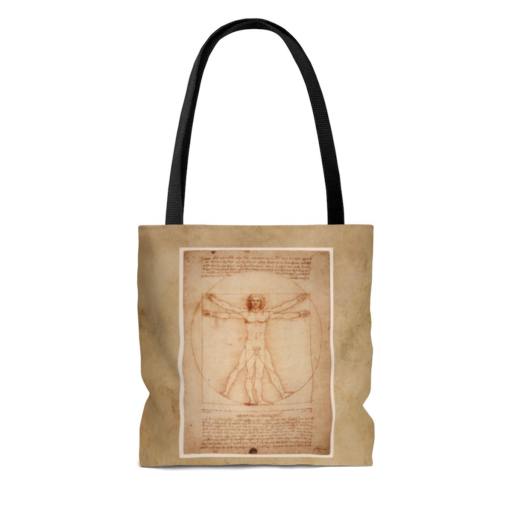 Premium Polyester Tote Bag - Vintage Art | Leonardo da