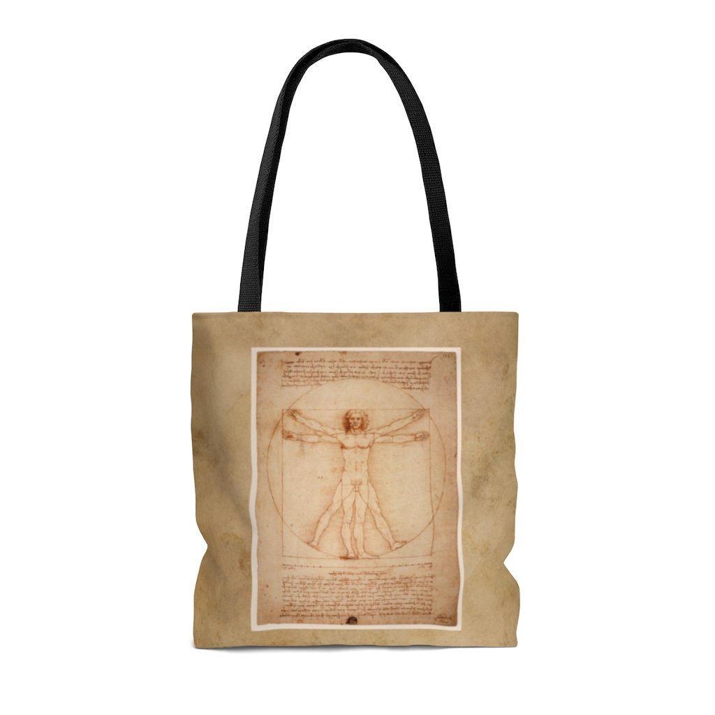 Premium Polyester Tote Bag - Vintage Art | Leonardo da
