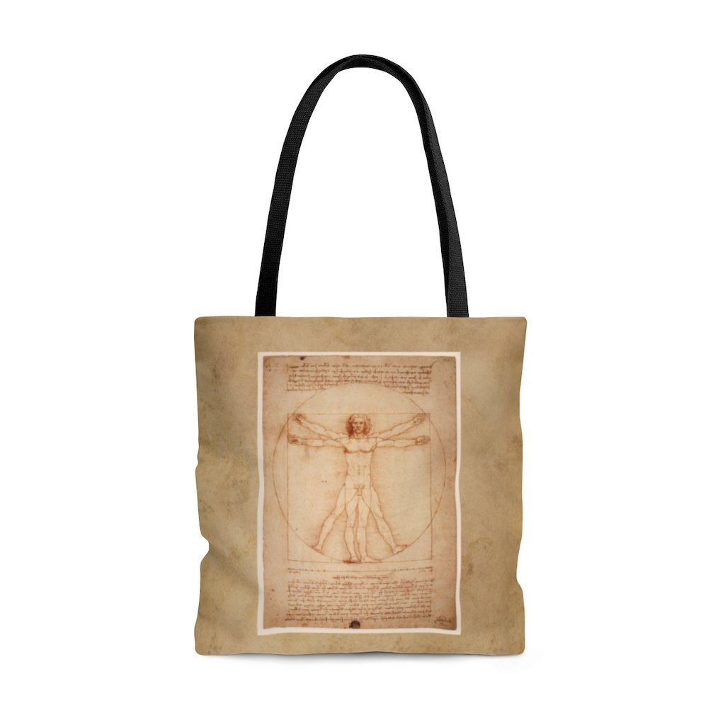 Premium Polyester Tote Bag - Vintage Art | Leonardo da