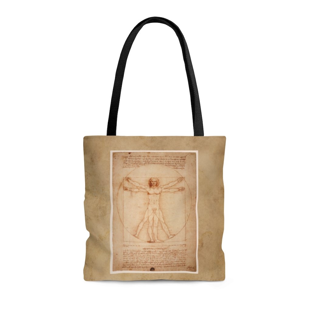 Premium Polyester Tote Bag - Vintage Art | Leonardo da
