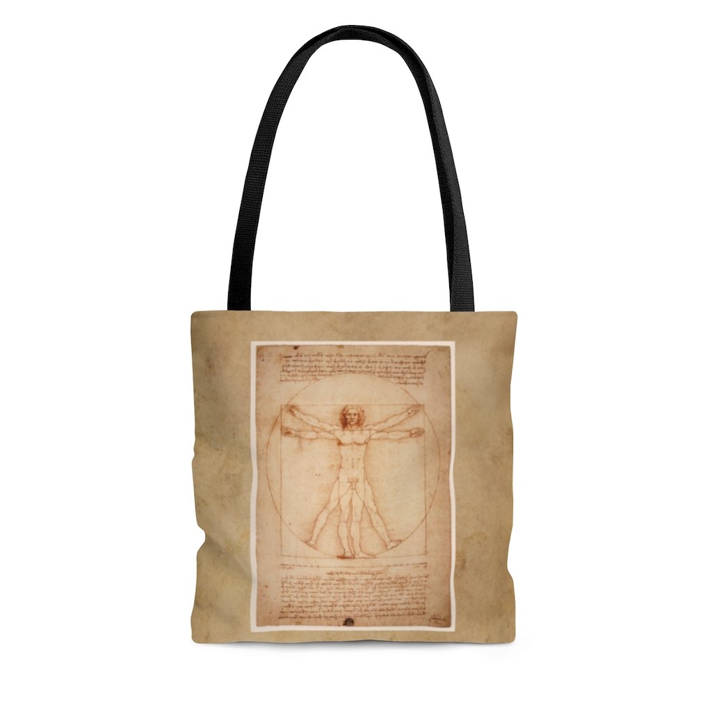 Premium Polyester Tote Bag - Vintage Art | Leonardo da