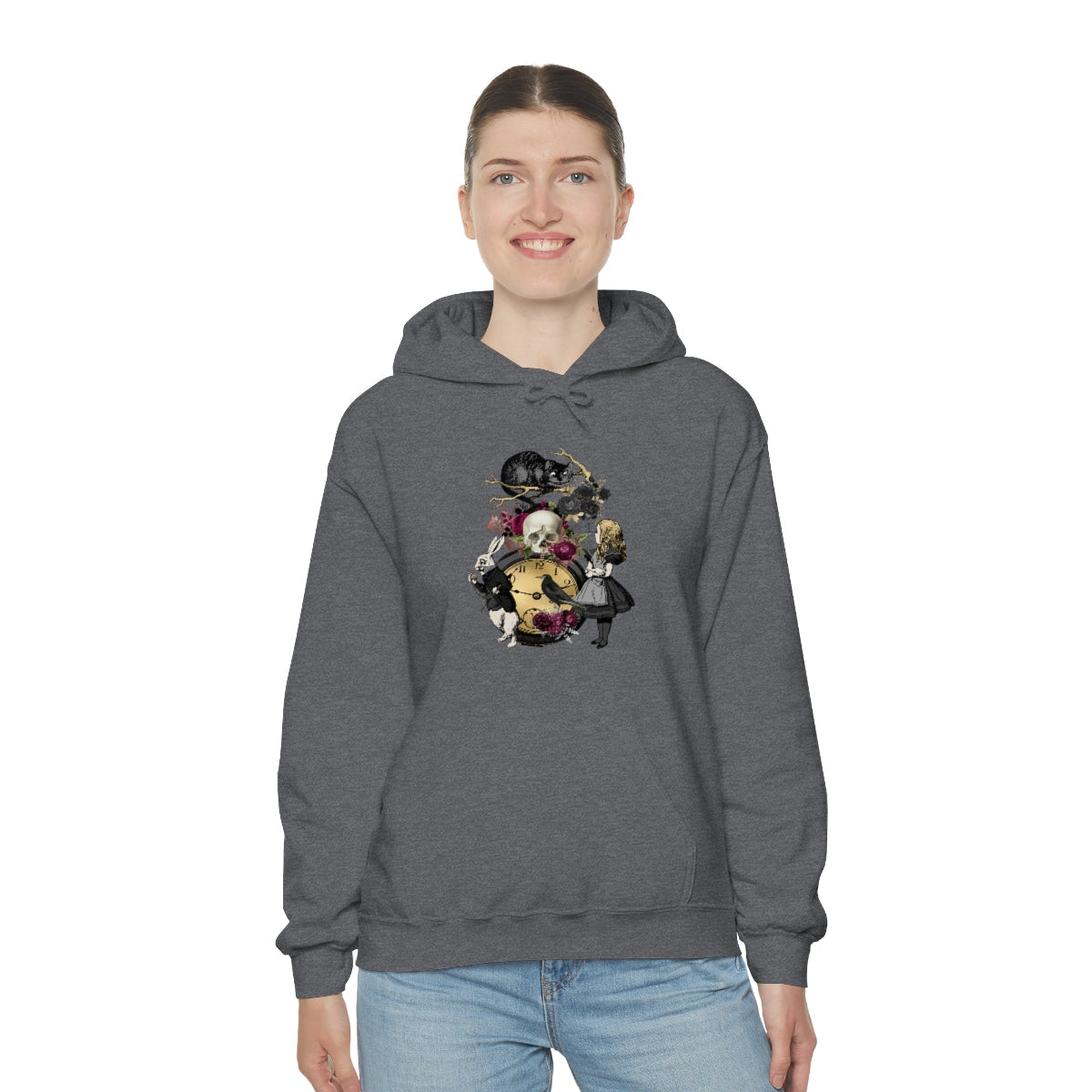 Pullover Hoodies-Alice in Wonderland Gifts 101 Goth Series