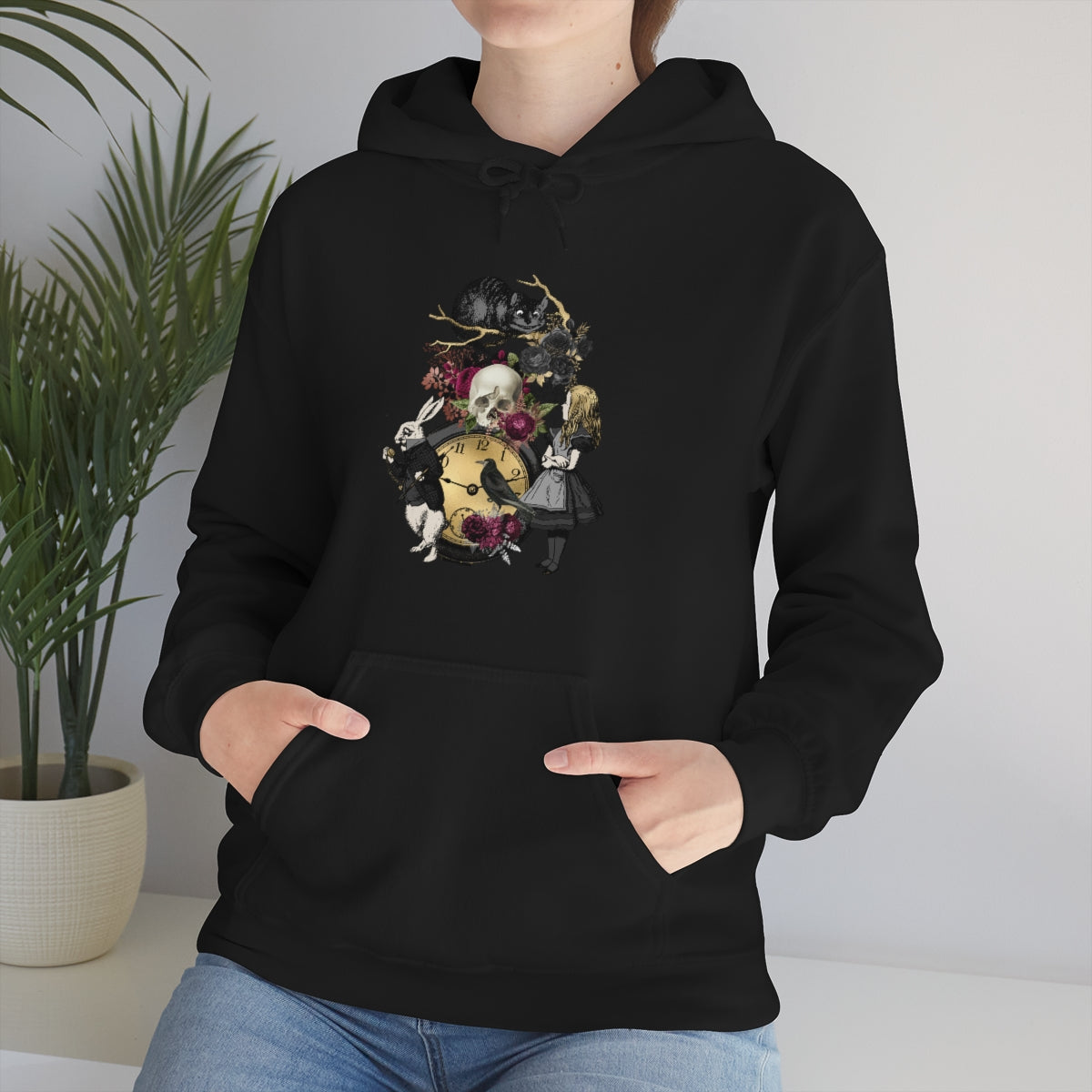 Pullover Hoodies-Alice in Wonderland Gifts 101 Goth Series