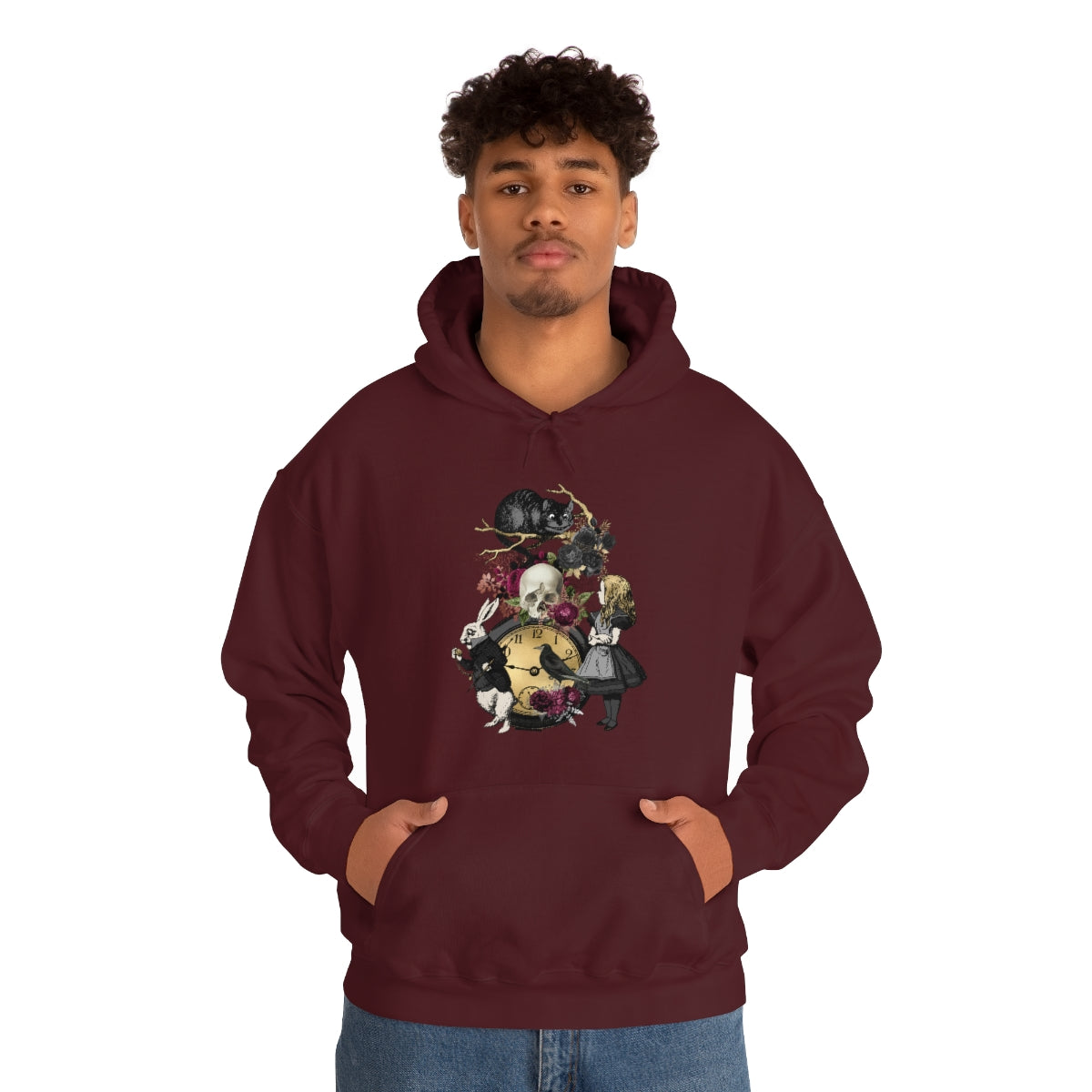 Pullover Hoodies-Alice in Wonderland Gifts 101 Goth Series