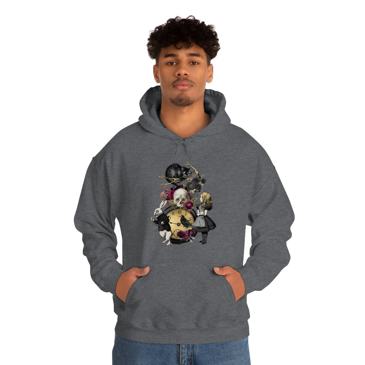 Pullover Hoodies-Alice in Wonderland Gifts 101 Goth Series