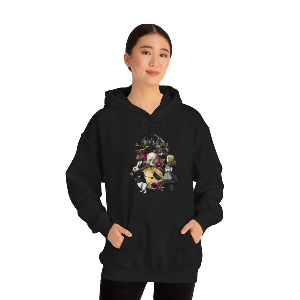 Pullover Hoodies-Alice in Wonderland Gifts 101 Goth Series