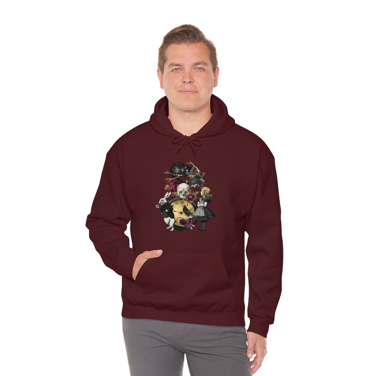 Pullover Hoodies-Alice in Wonderland Gifts 101 Goth Series