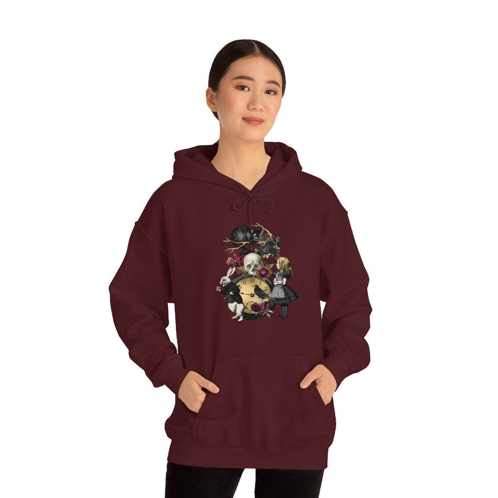 Pullover Hoodies-Alice in Wonderland Gifts 101 Goth Series