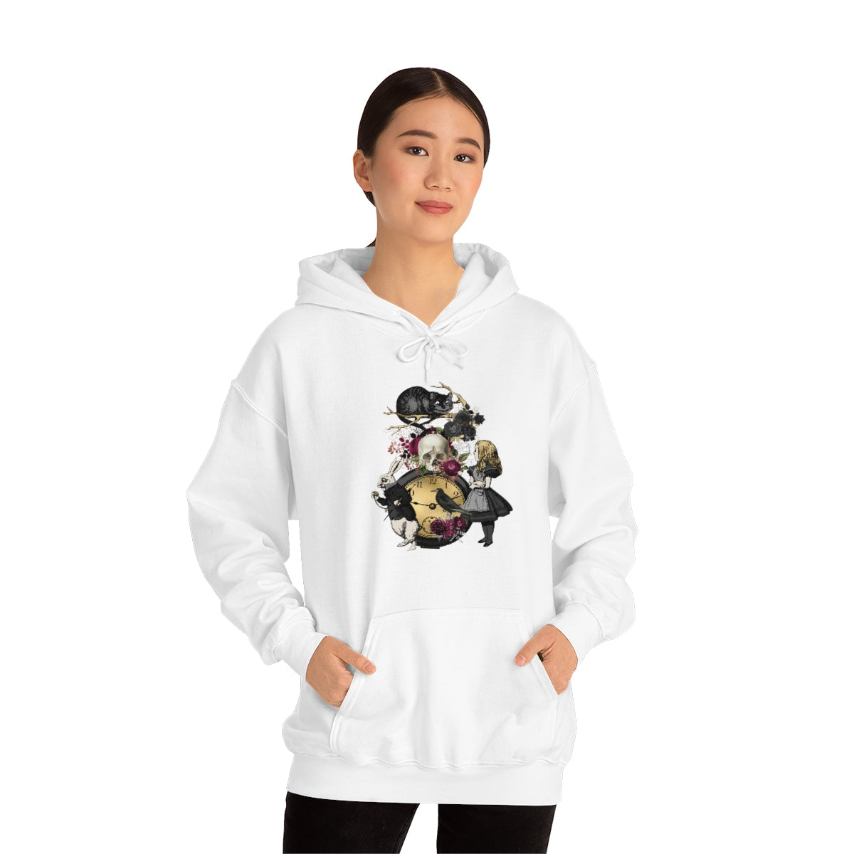 Pullover Hoodies-Alice in Wonderland Gifts 101 Goth Series