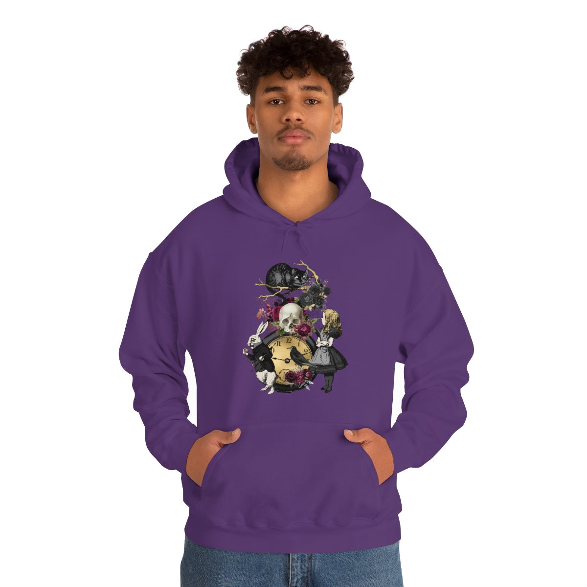 Pullover Hoodies-Alice in Wonderland Gifts 101 Goth Series