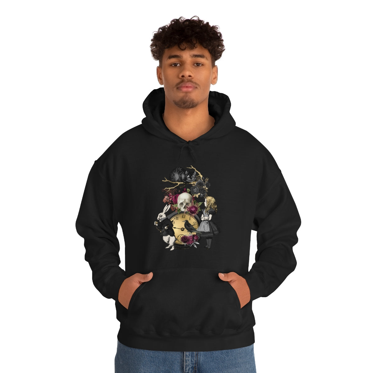 Pullover Hoodies-Alice in Wonderland Gifts 101 Goth Series