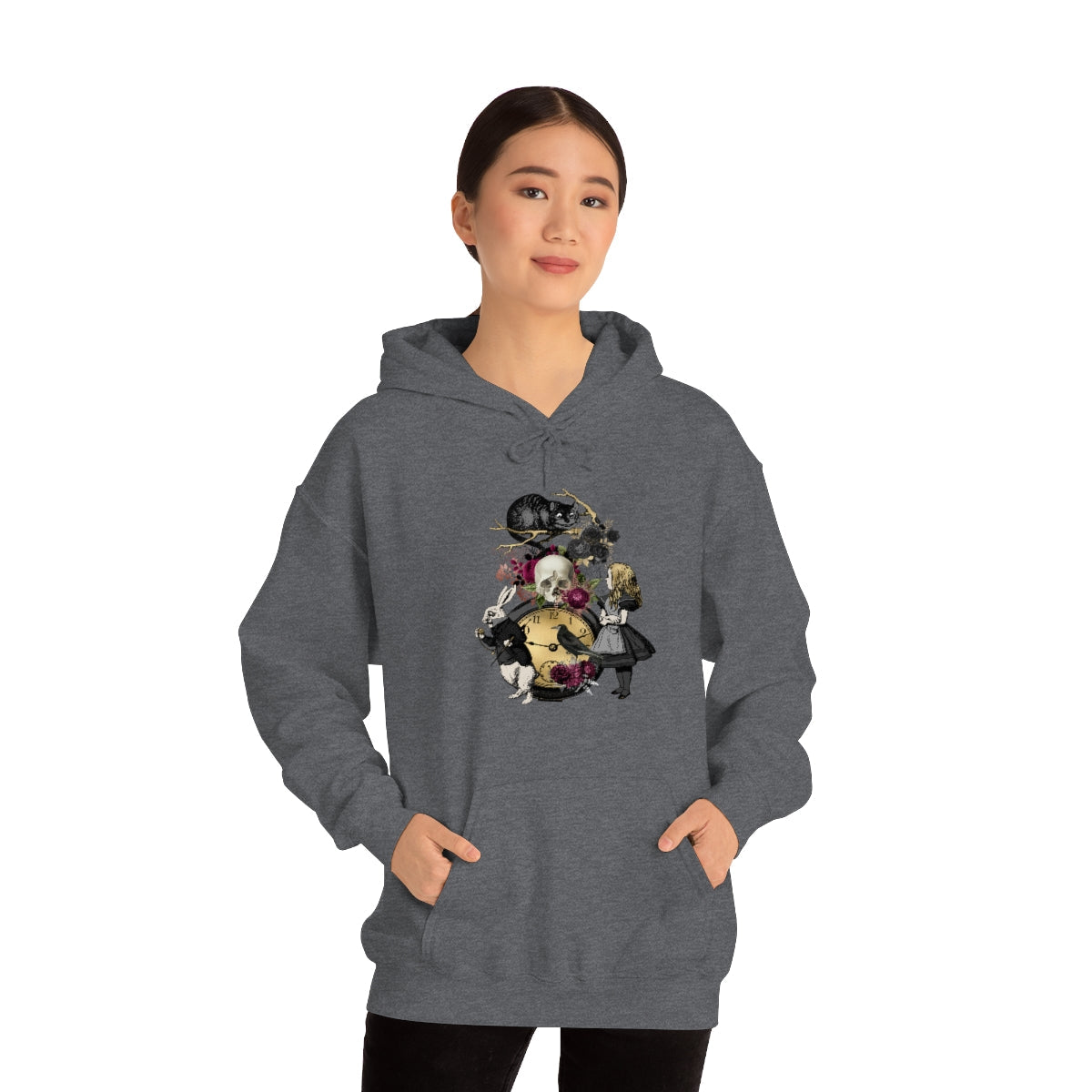 Pullover Hoodies-Alice in Wonderland Gifts 101 Goth Series