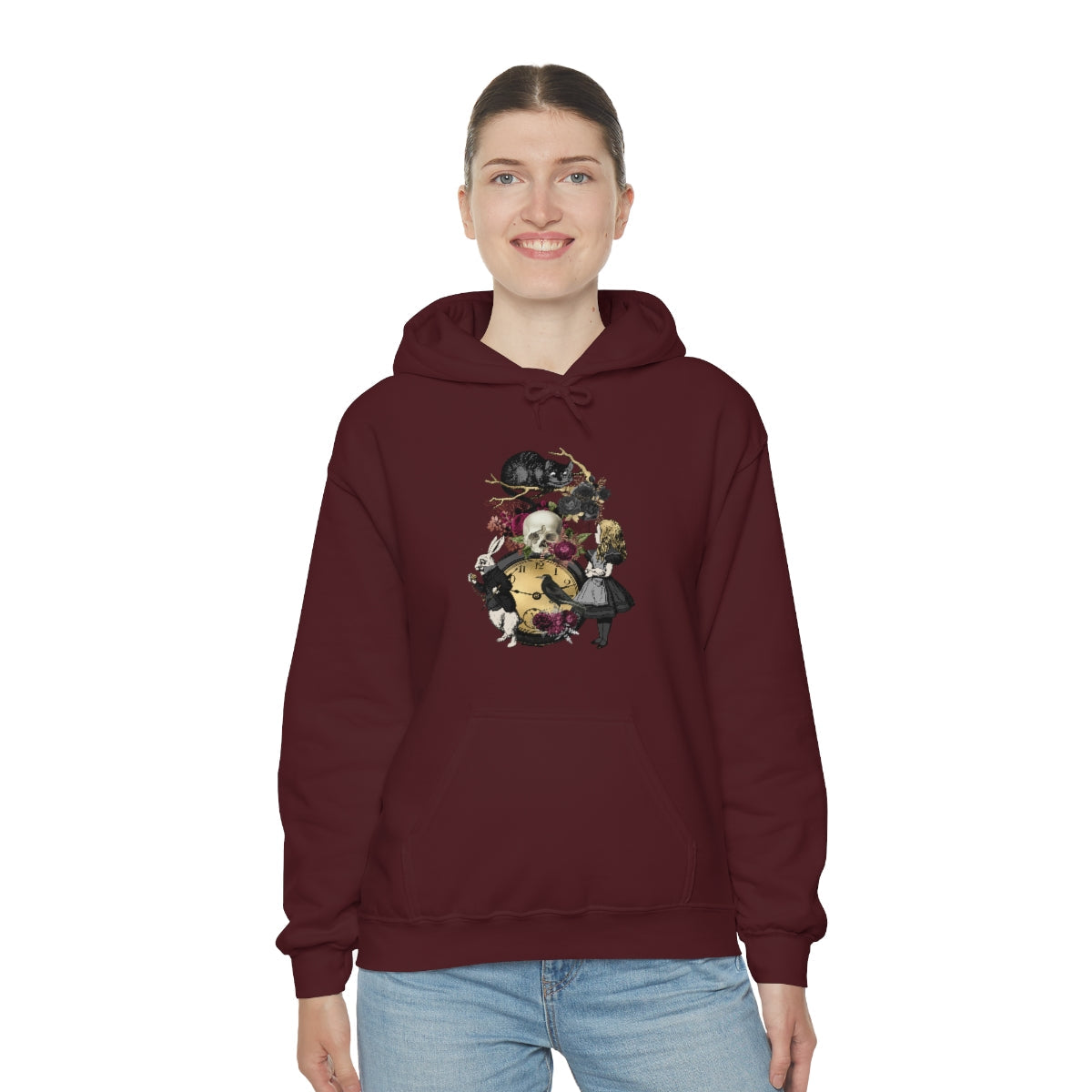 Pullover Hoodies-Alice in Wonderland Gifts 101 Goth Series