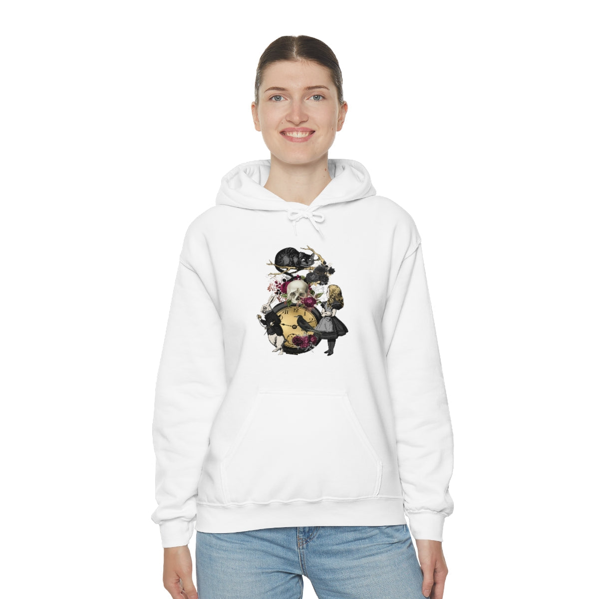 Pullover Hoodies-Alice in Wonderland Gifts 101 Goth Series