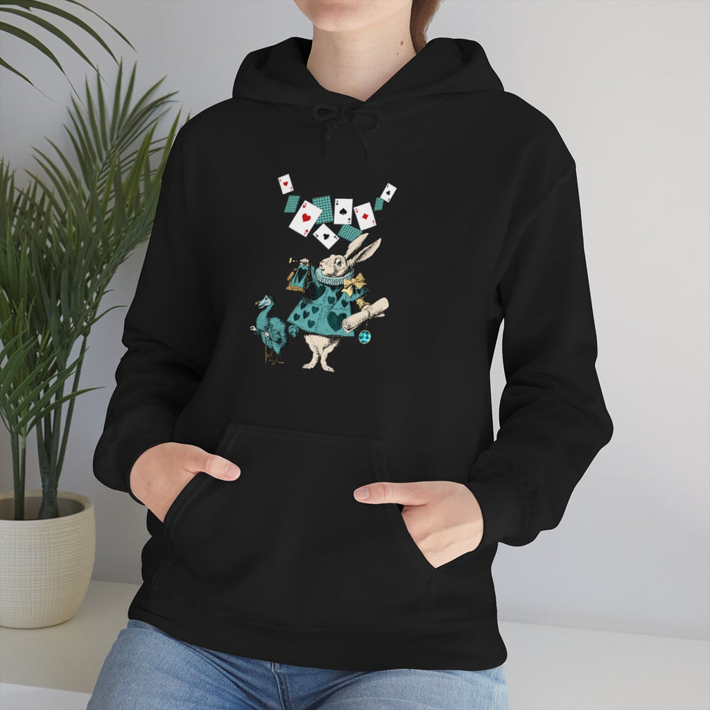 Pullover Hoodies-Alice in Wonderland Gifts 101 Teal Series