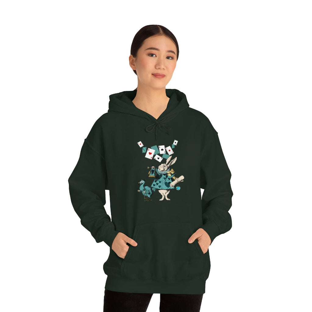 Pullover Hoodies-Alice in Wonderland Gifts 101 Teal Series