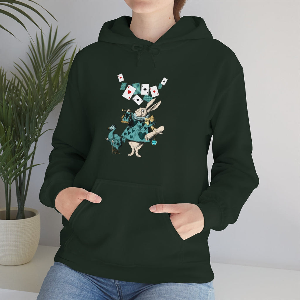 Pullover Hoodies-Alice in Wonderland Gifts 101 Teal Series