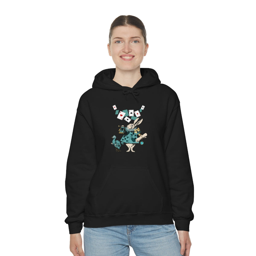 Pullover Hoodies-Alice in Wonderland Gifts 101 Teal Series