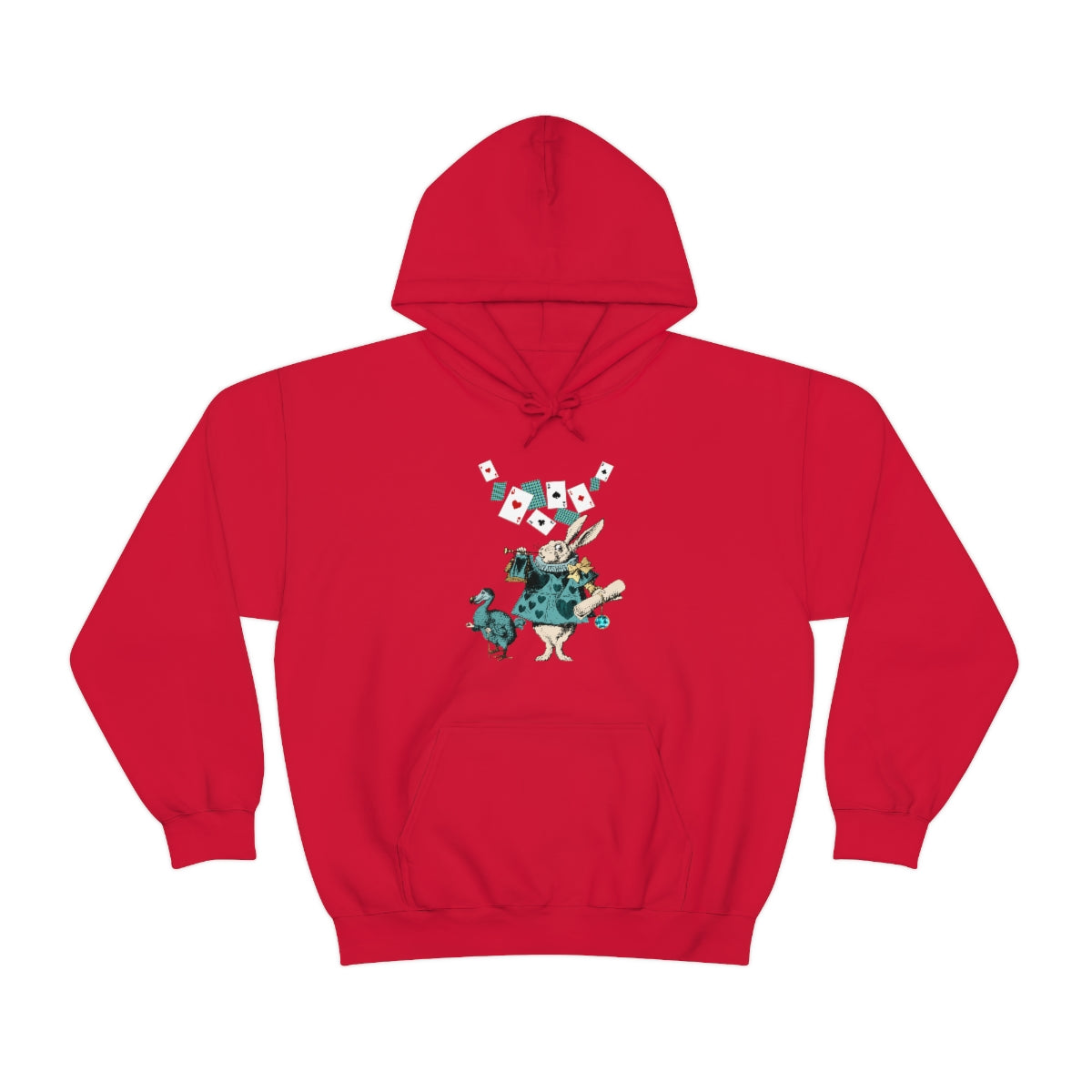Pullover Hoodies-Alice in Wonderland Gifts 101 Teal Series