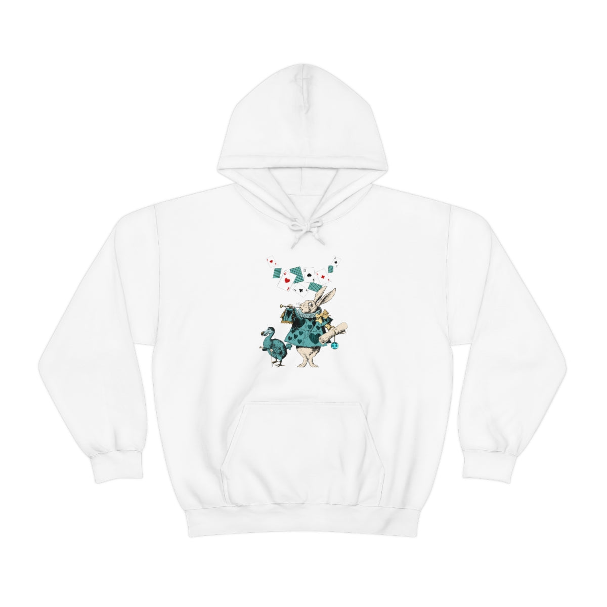 Pullover Hoodies-Alice in Wonderland Gifts 101 Teal Series
