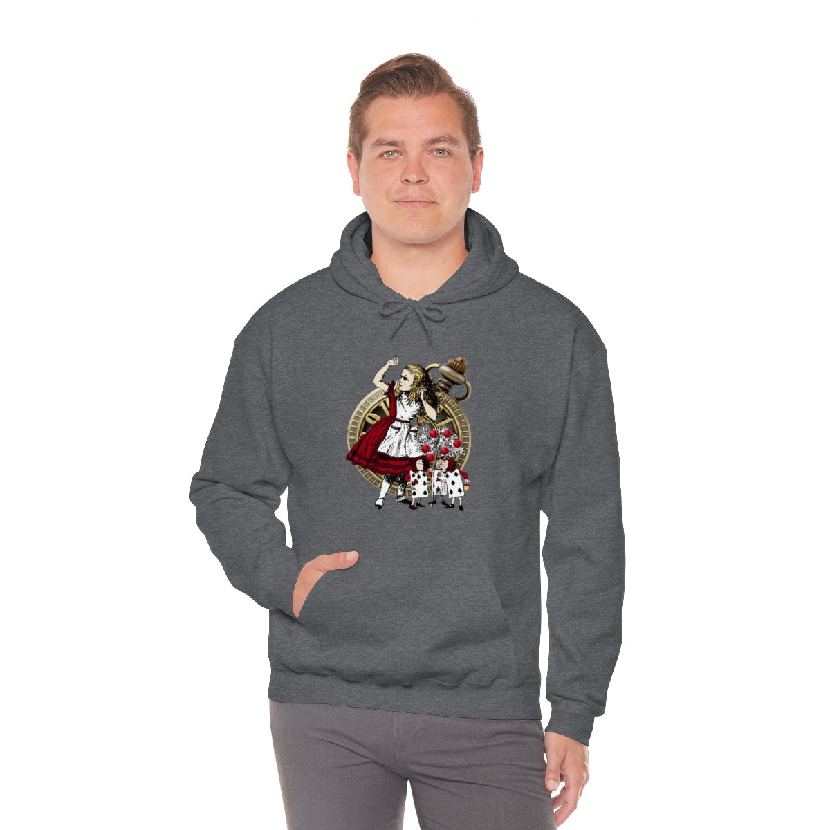 Pullover Hoodies-Alice in Wonderland Gifts 31 Red Series