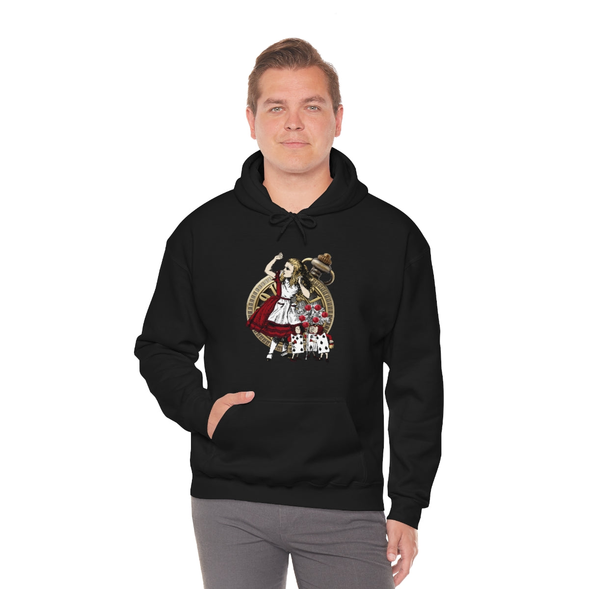 Pullover Hoodies-Alice in Wonderland Gifts 31 Red Series