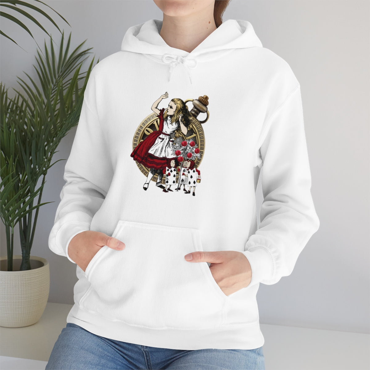 Pullover Hoodies-Alice in Wonderland Gifts 31 Red Series