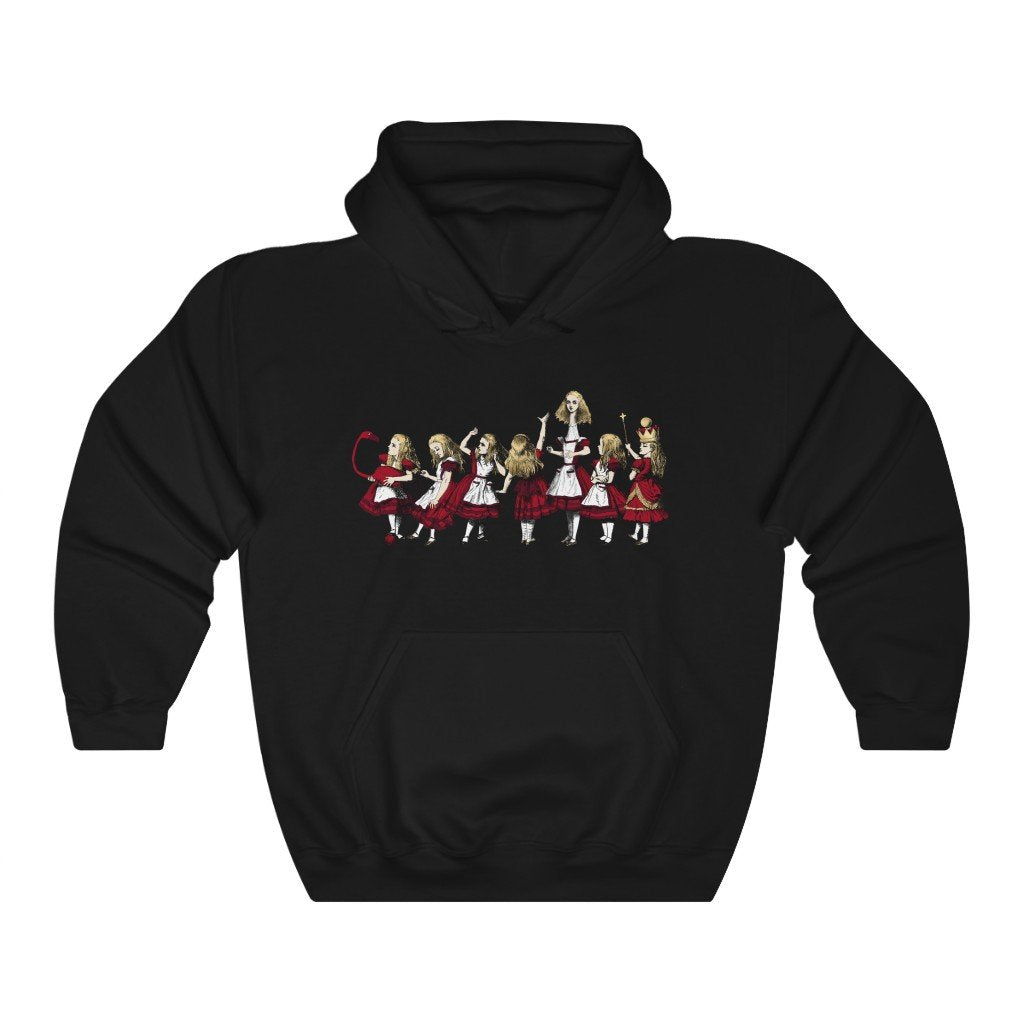 Pullover Hoodies-Alice in Wonderland Gifts 32 Red Series