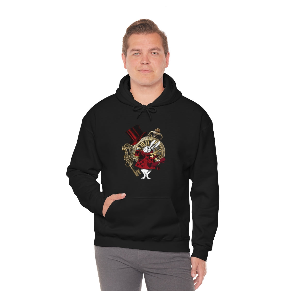 Pullover Hoodies-Alice in Wonderland Gifts 33 Red Series
