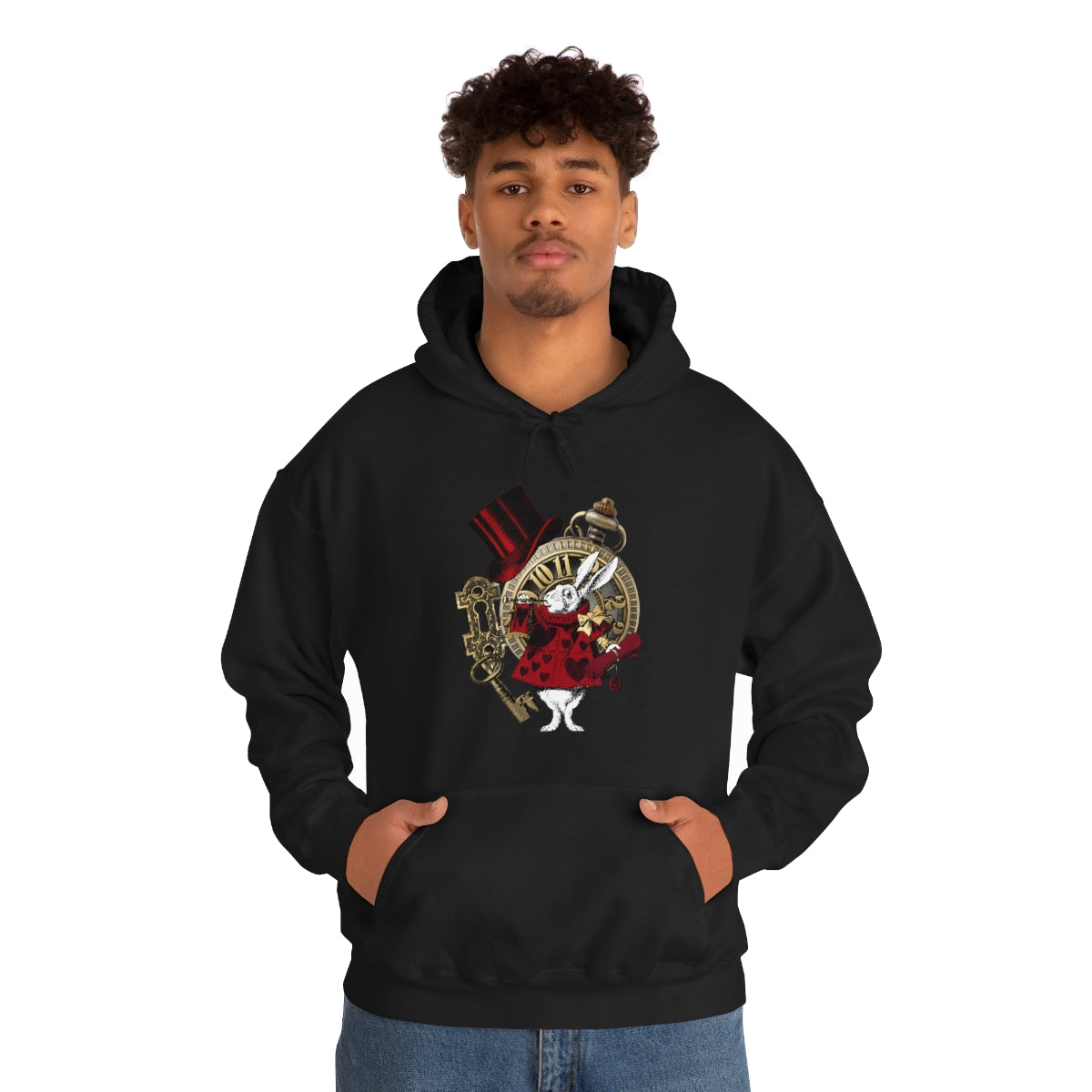 Pullover Hoodies-Alice in Wonderland Gifts 33 Red Series