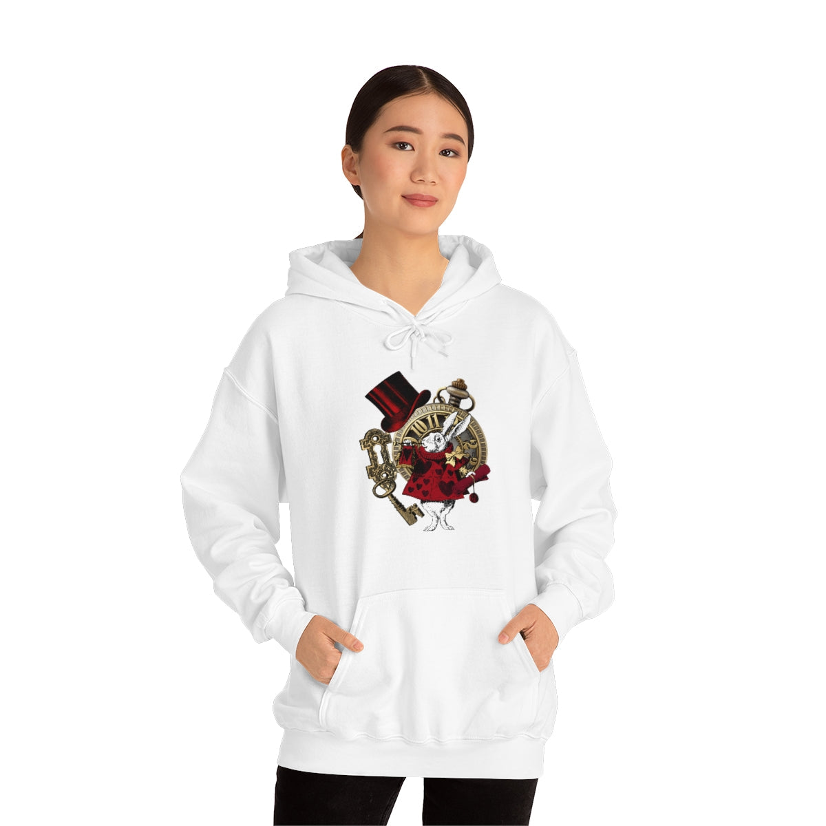 Pullover Hoodies-Alice in Wonderland Gifts 33 Red Series