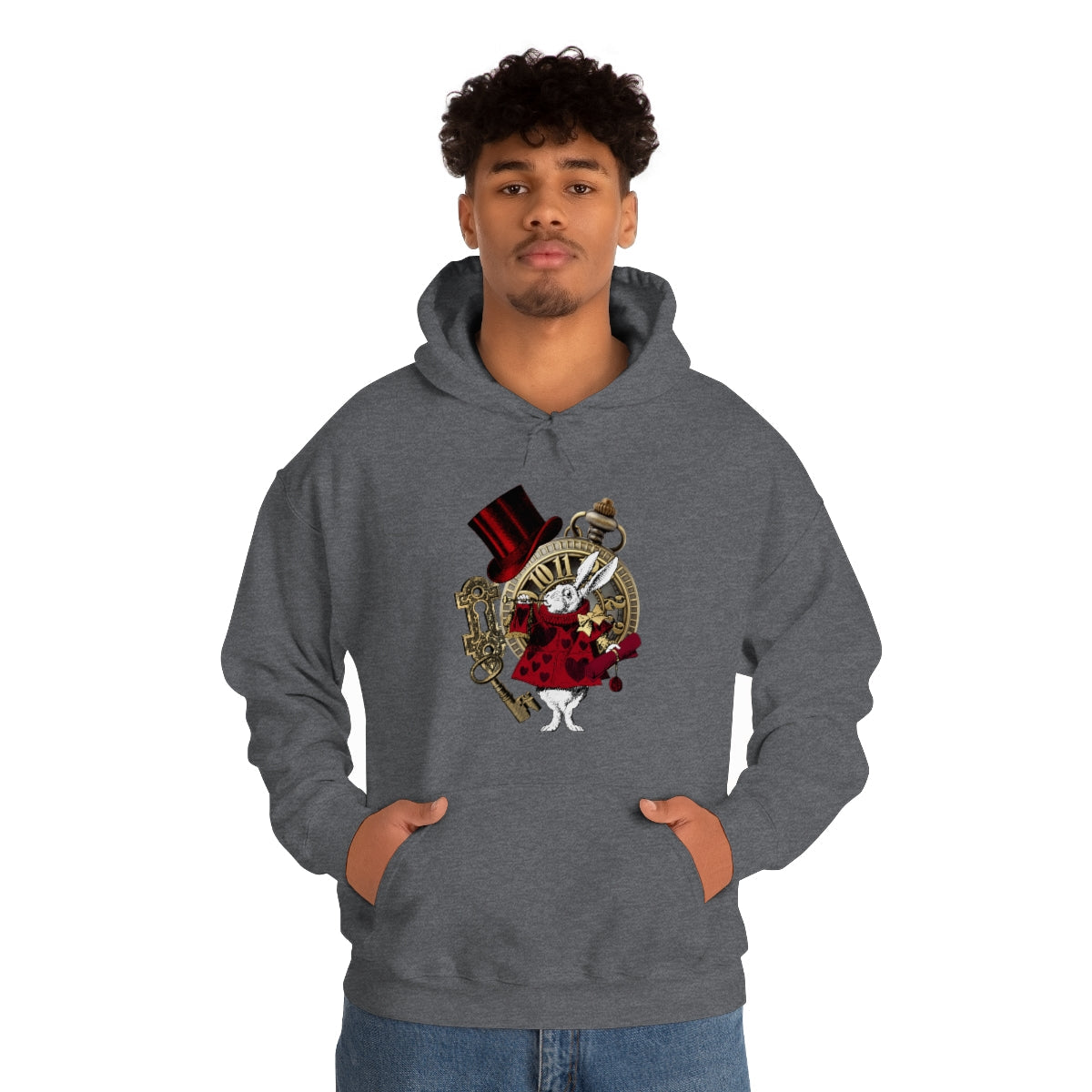 Pullover Hoodies-Alice in Wonderland Gifts 33 Red Series