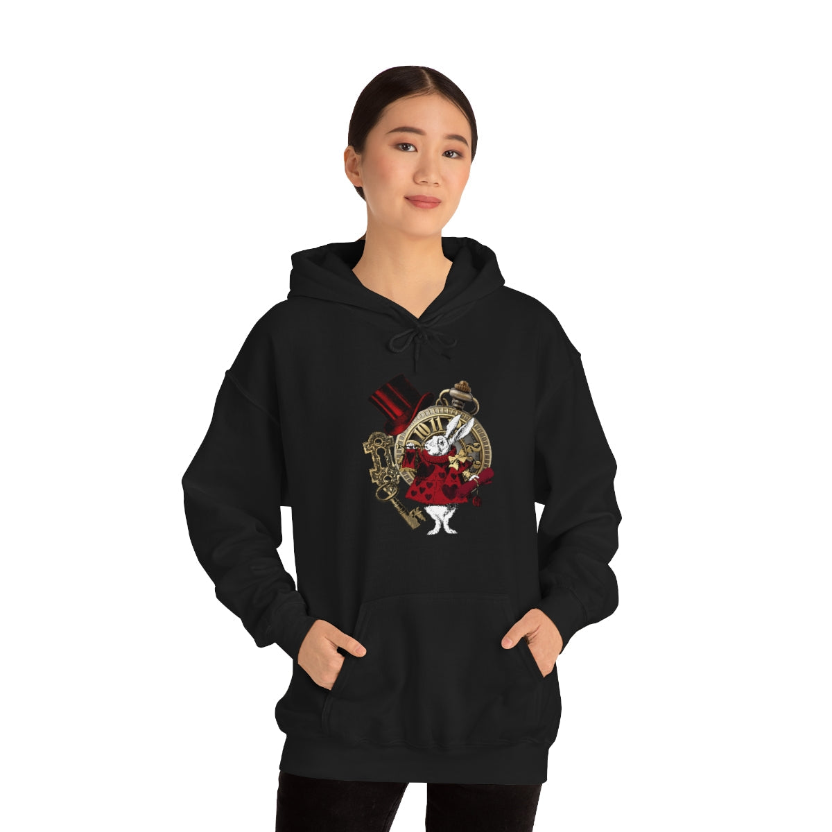 Pullover Hoodies-Alice in Wonderland Gifts 33 Red Series