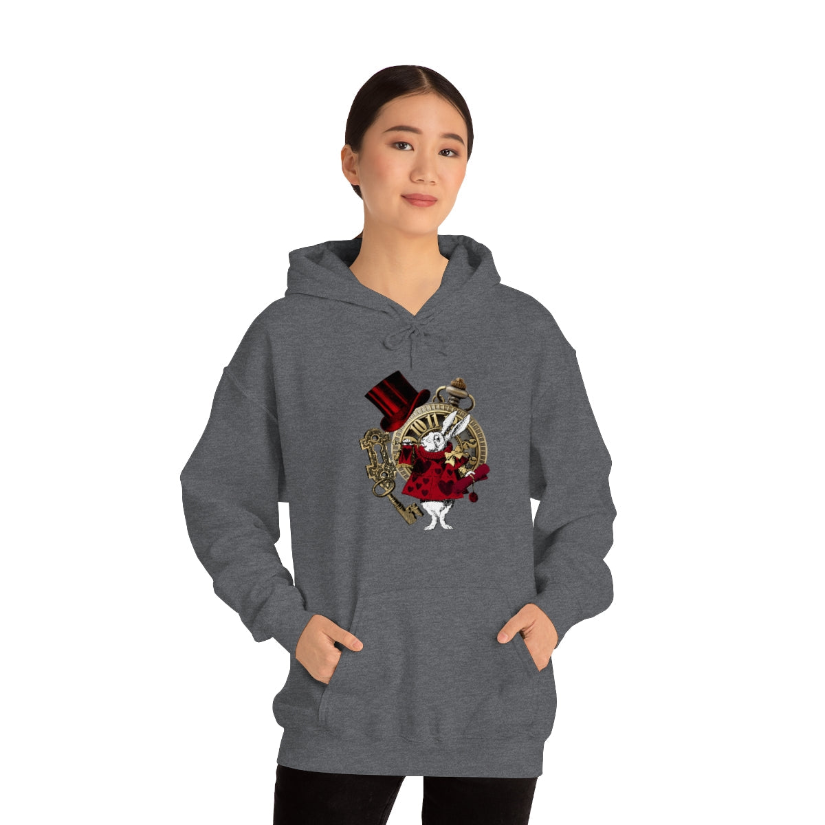 Pullover Hoodies-Alice in Wonderland Gifts 33 Red Series