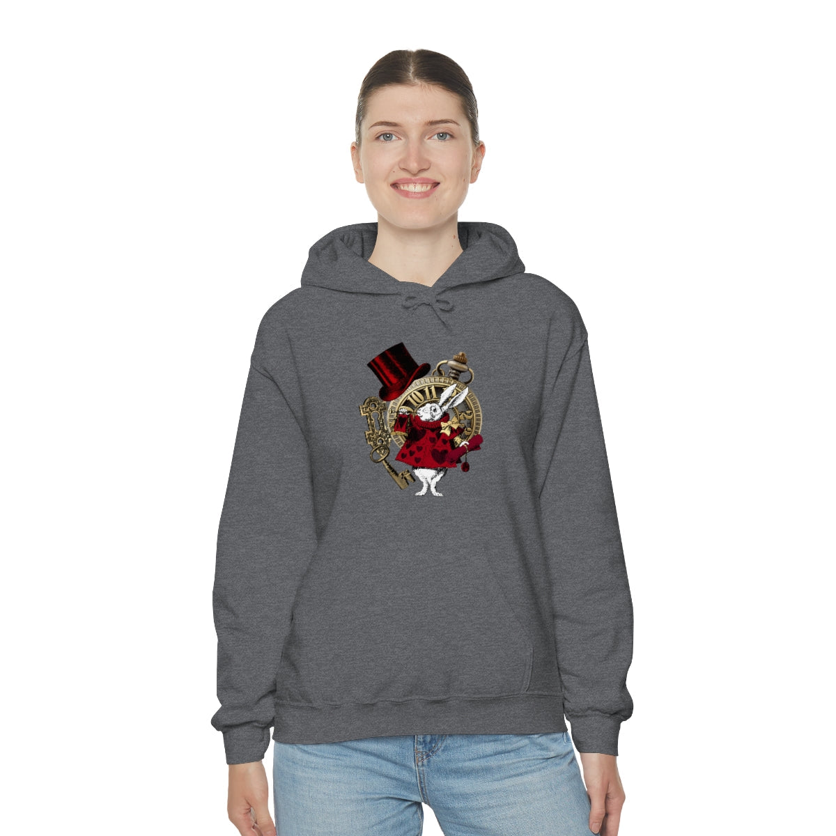 Pullover Hoodies-Alice in Wonderland Gifts 33 Red Series