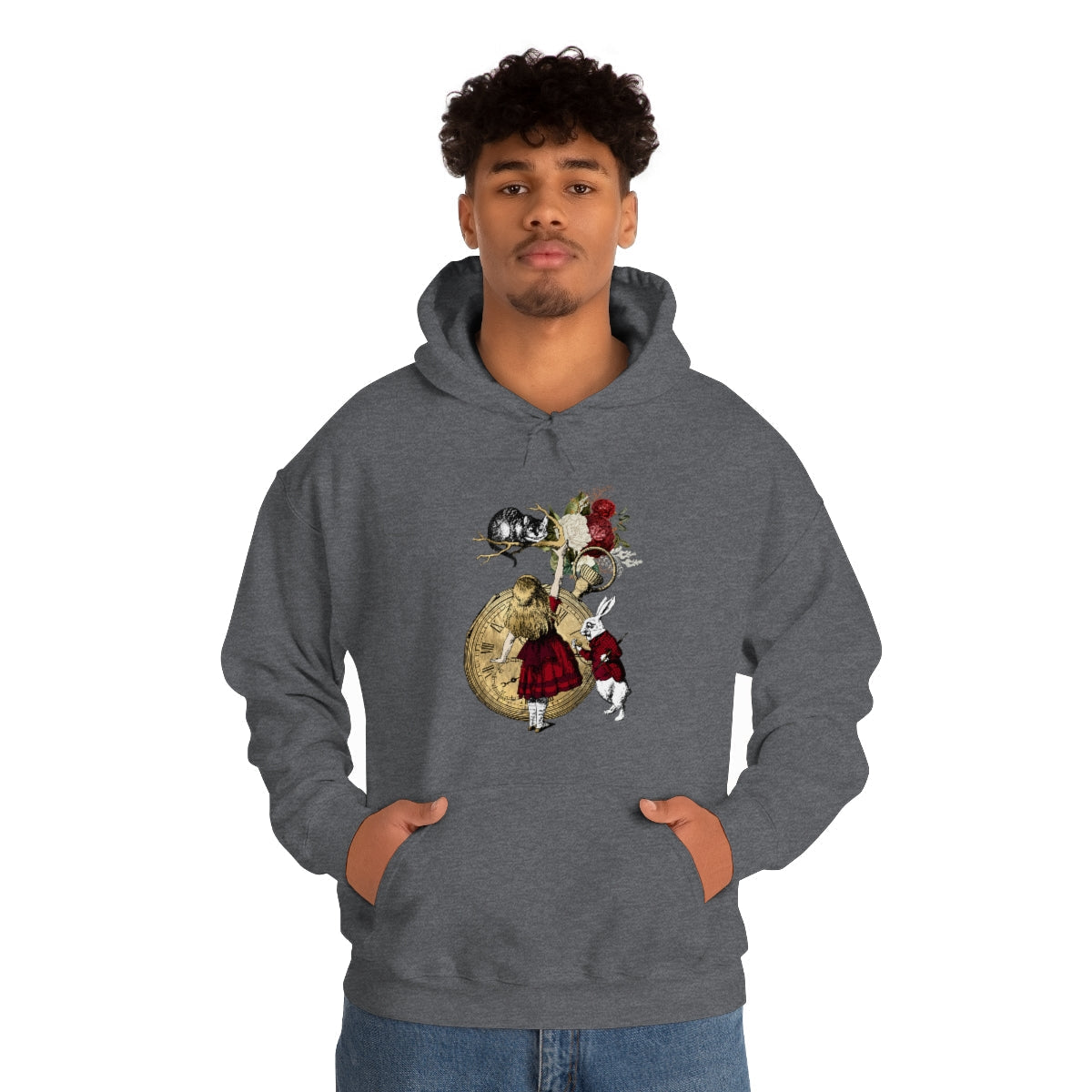 Pullover Hoodies-Alice in Wonderland Gifts 34 Red Series