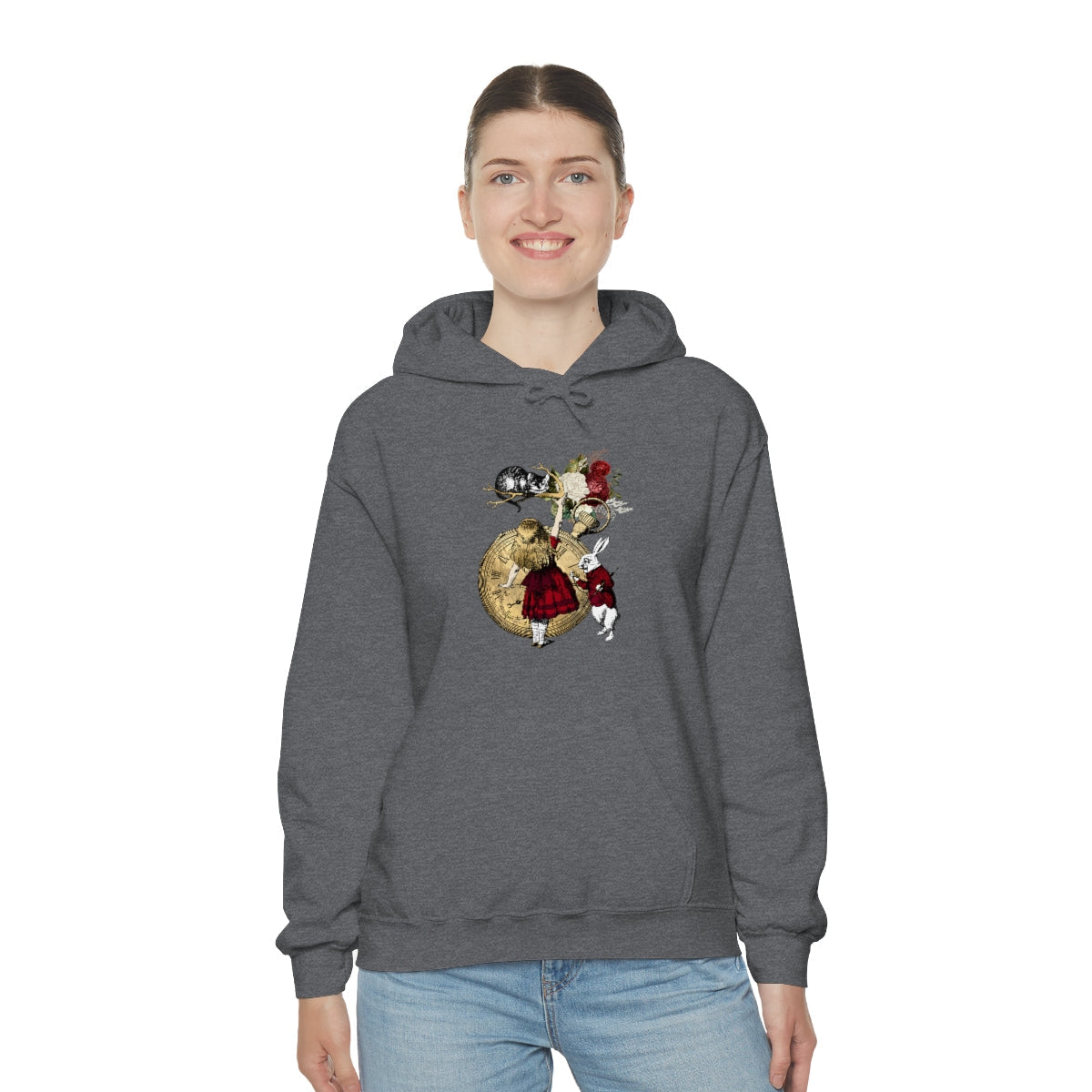 Pullover Hoodies-Alice in Wonderland Gifts 34 Red Series